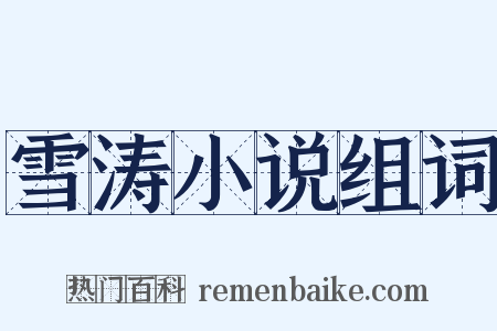 雪涛小说组词是什么意思的图片